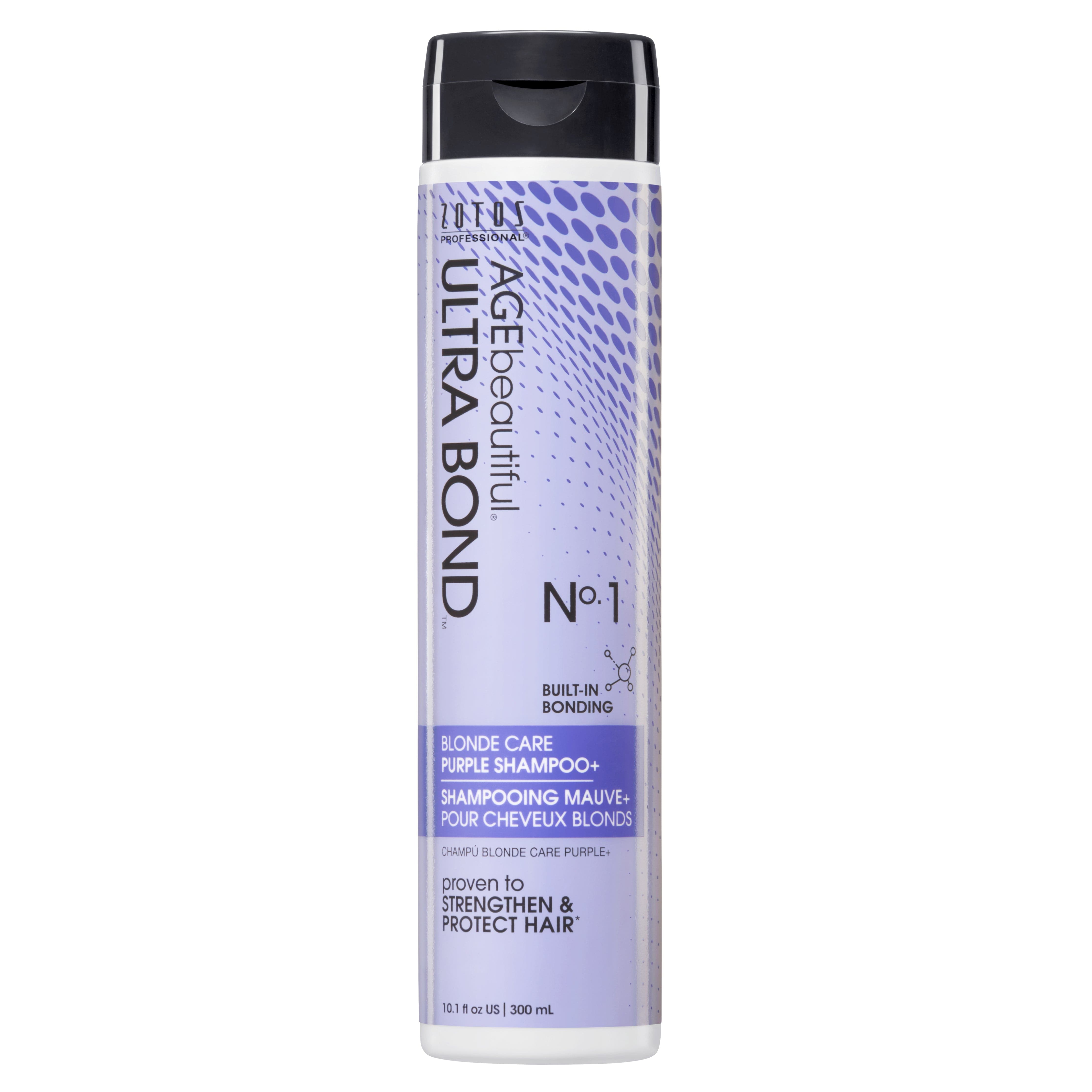 AGEbeautiful® Ultra Bond ™ No. 1 Blonde Care Purple Shampoo+ bottle