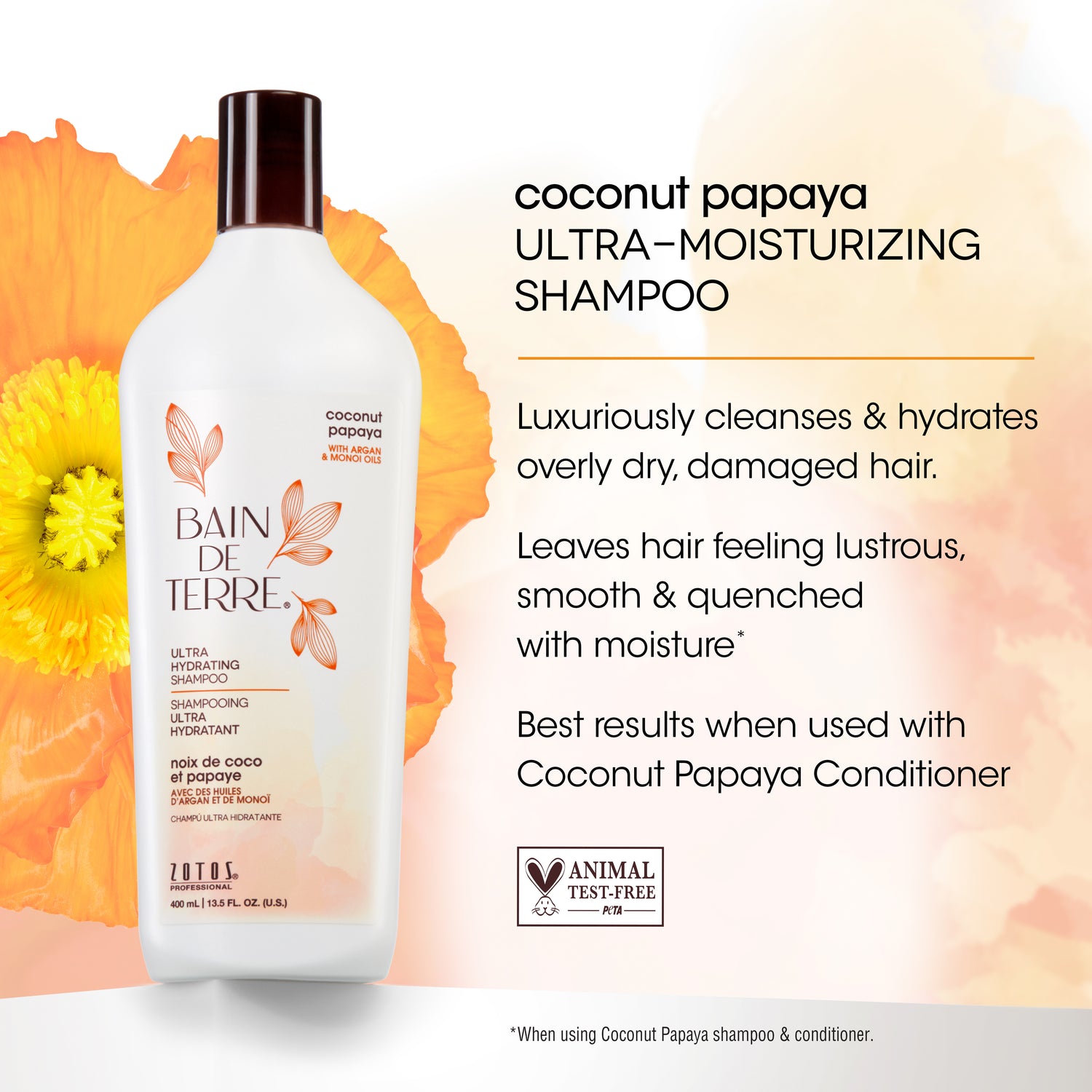 Bain de Terre® Ultra Hydrating Shampoo, Coconut Papaya