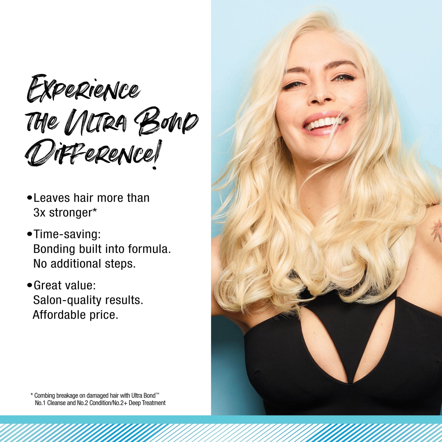 AGEbeautiful® Ultra Bond™ No. 1 Blonde Care Purple Conditioner+ for stronger blonde hair, get salon-quality results at an affordable price.