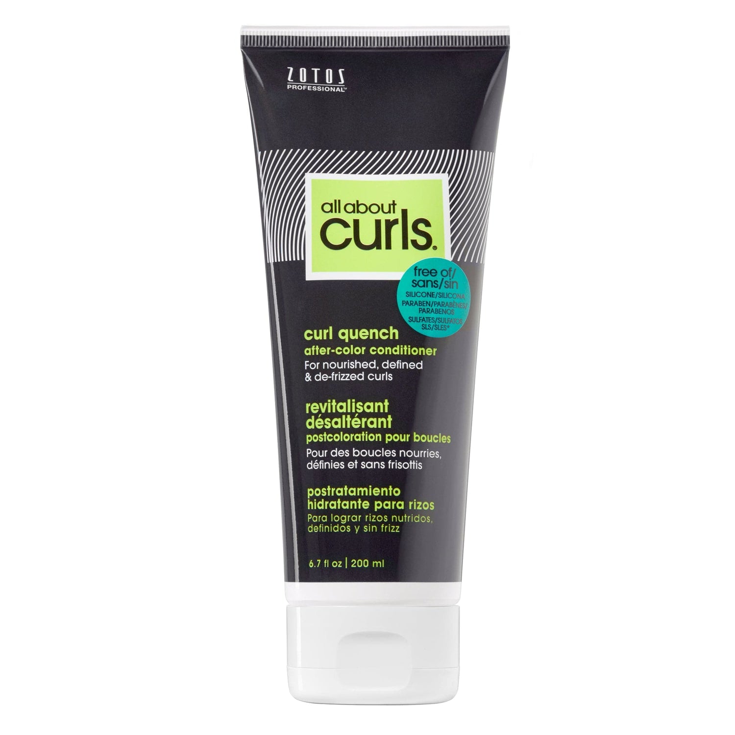 Tube of All About Curls Quench After-Color Conditioner.